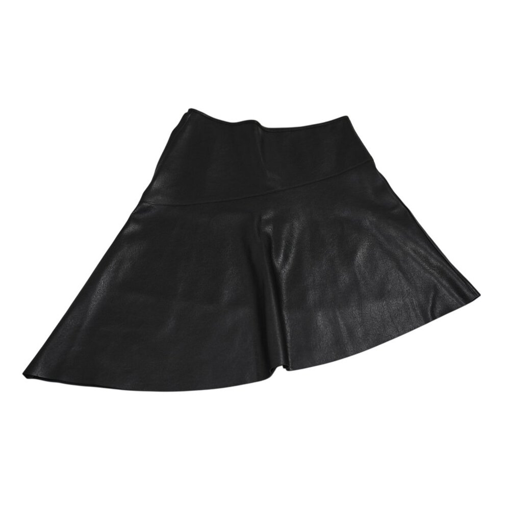Khy Faux Leather Asymmetrical Skirt in Black